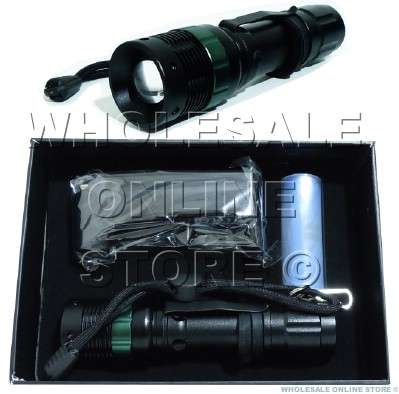 Rechargeable Cree Swat Tactical Optical Zoom LED Flashlight Torch