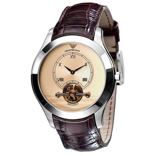 Emporio Armani AR4638 - Mens Meccanico Leather Strap Automatic Watch ***R2700***