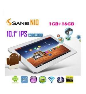 Latest 10.1" inch Android 4.0 Sanei N10 Deluxe, Bluetooth, 10-point touch,1.5GHZ,16GB, wifi, 3G