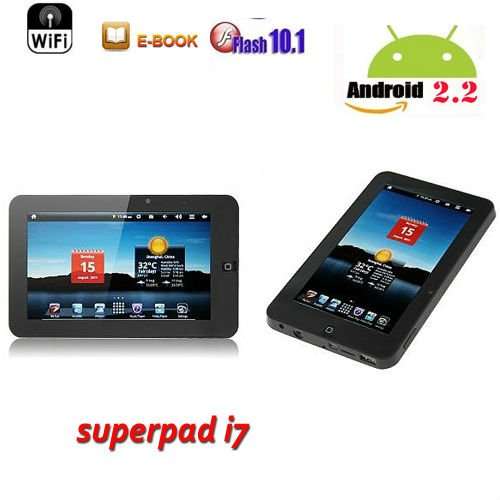 *FREE SHIPPING*  7" Tablet PC Superpad i7 Google Android 2.3 2GB 256MB 1GHz  tablet PC