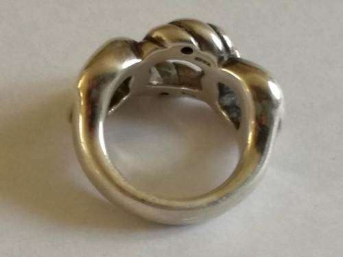 925 - Sterling silver ` 3 Rope` ring