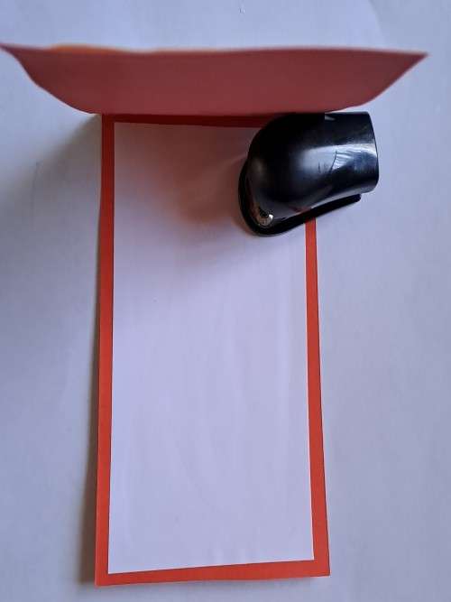 Handmade `Hello` card + envelope 13.5cm x 10m