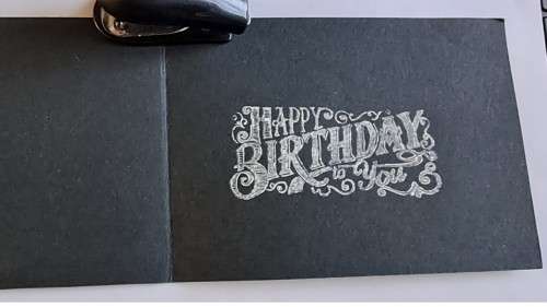 Handmade `Happy birthday`  card + envelope  15.5cm x 11.5cm