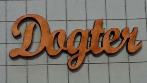 Wooden embellishments - `Dogter`