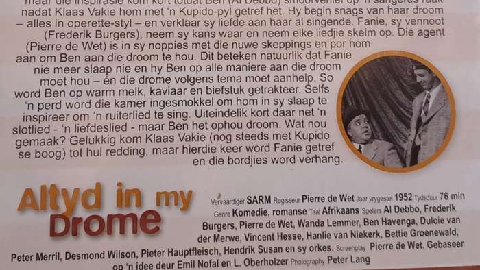 DVD - Altyd in my drome