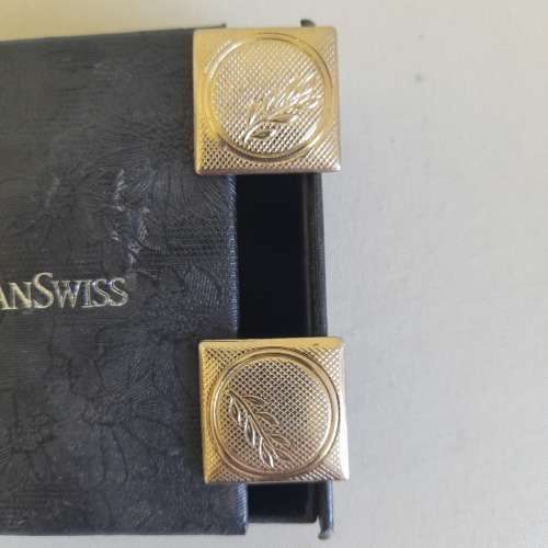 Gold Plated `Leaf Theme` Cufflinks