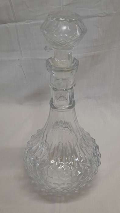 Vintage Glass Decanter - Diamond Cut Design