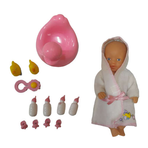 Zapf Mini World Baby Born Doll With A Few Accessories