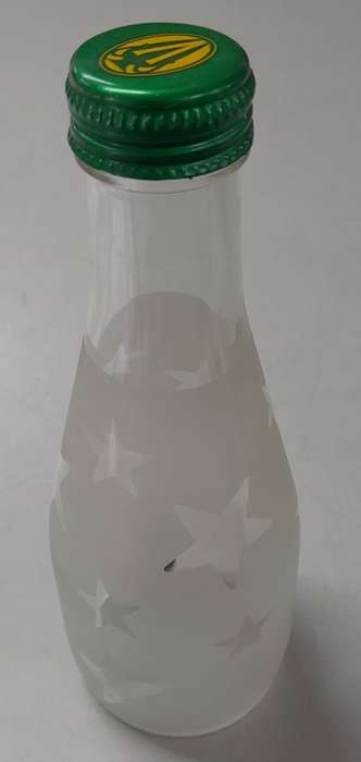 Frosted Glass Bottle Bell, Homemade