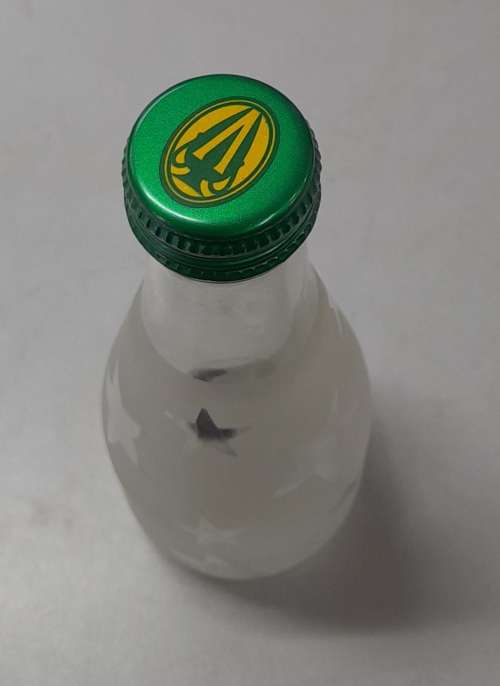 Frosted Glass Bottle Bell, Homemade