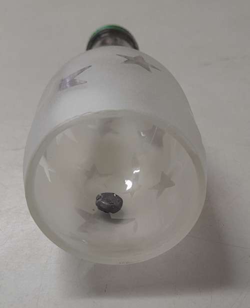 Frosted Glass Bottle Bell, Homemade