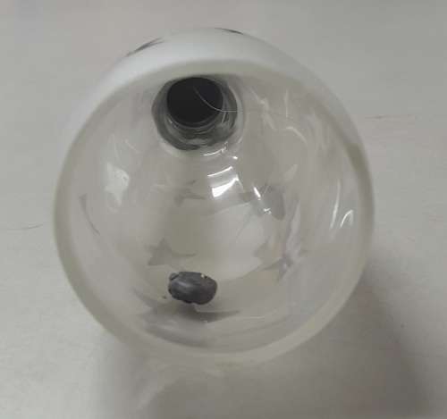 Frosted Glass Bottle Bell, Homemade