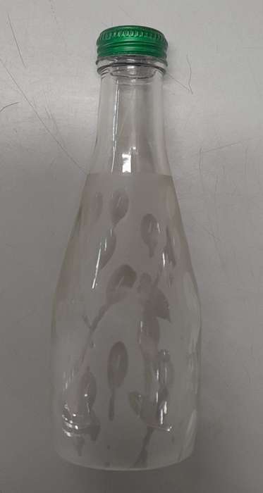 Frosted Glass Bottle Bell, Homemade