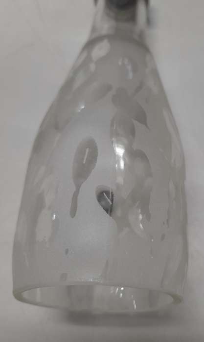 Frosted Glass Bottle Bell, Homemade