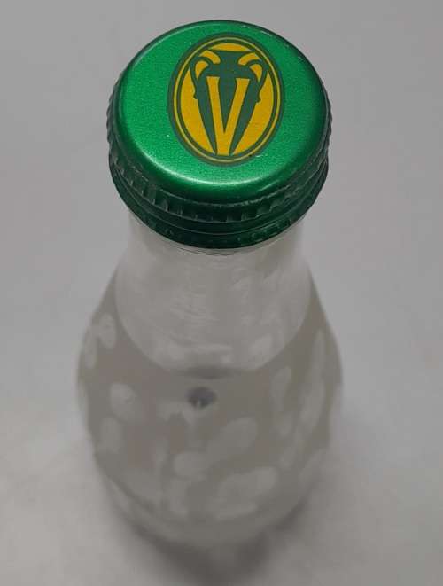 Frosted Glass Bottle Bell, Homemade
