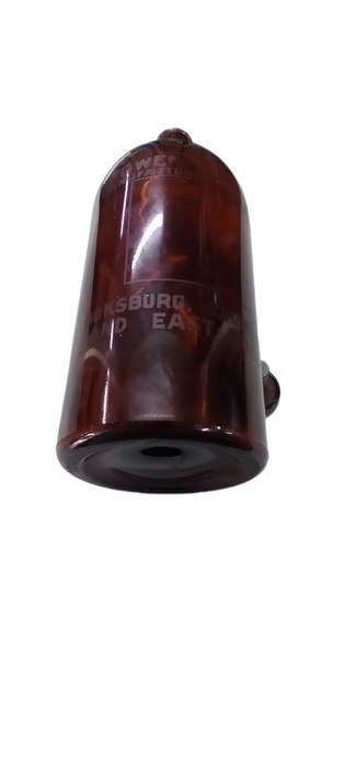 Vintage Tall Amber Glass Bottle / Apothecary Jar