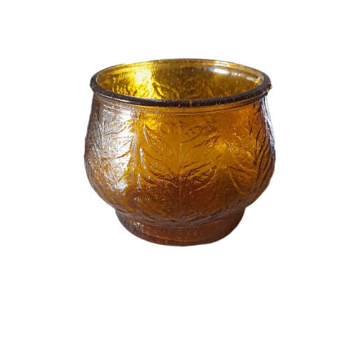 Amber Glass Bowl Made In Taiwan