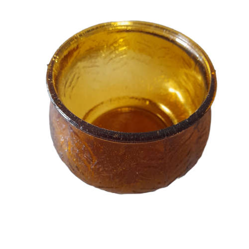 Amber Glass Bowl Made In Taiwan