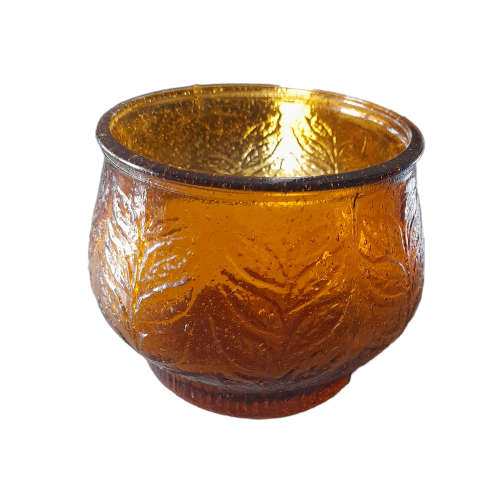 Amber Glass Bowl Made In Taiwan