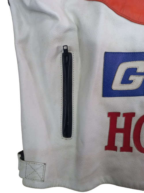 Honda Repsol White Leather Jacket 6XL