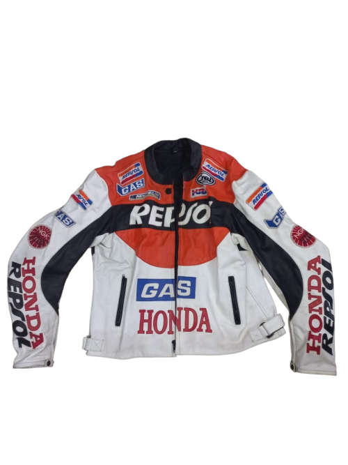 Honda Repsol White Leather Jacket 6XL
