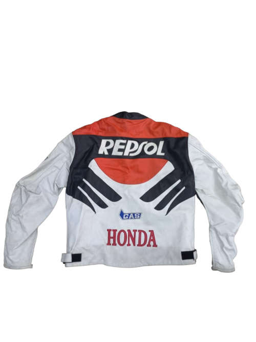 Honda Repsol White Leather Jacket 6XL
