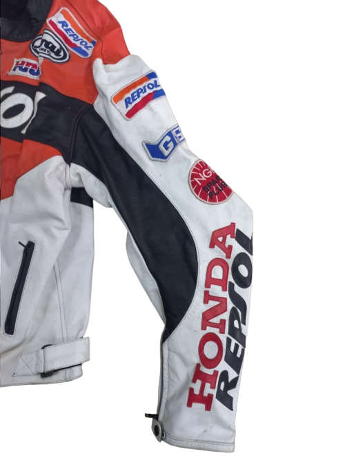 Honda Repsol White Leather Jacket 6XL
