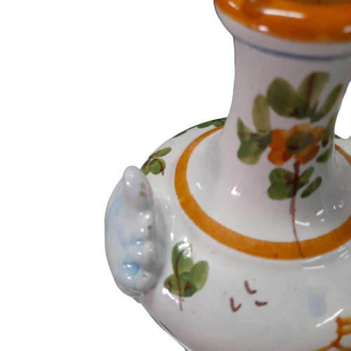 Italian For Luzardo Vintage Hand Painted Floral Vase Flower 1974 Unique Rare