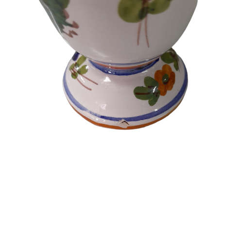 Italian For Luzardo Vintage Hand Painted Floral Vase Flower 1974 Unique Rare