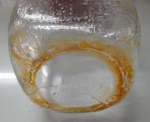 Vintage CL Clear Glass Storage Container
