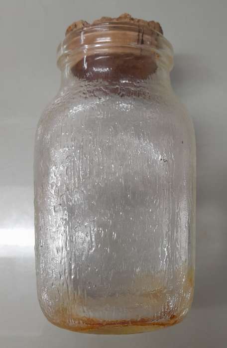 Vintage CL Clear Glass Storage Container
