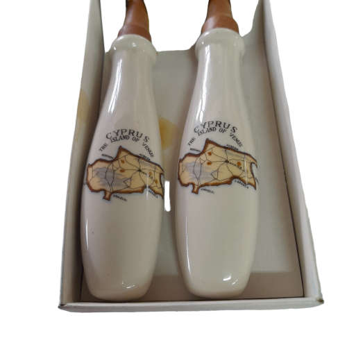 Vintage Cyprus Salad Server Set Spoon & Fork