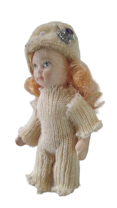 Set Of 2 Porcelain Mini Dolls With Movable Arms & Legs Unbranded Dolls