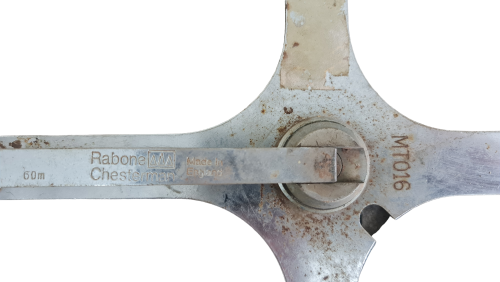 Survey tape measure, Vintage measureing spool, Rabone Chesterman MT016 - 60m, Made in England.
