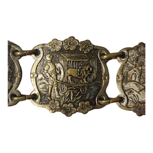 Shakespeare Bracelet, Don Quixote Link Bracelet, Spanish Souvenir || European Costume Tourist Estate