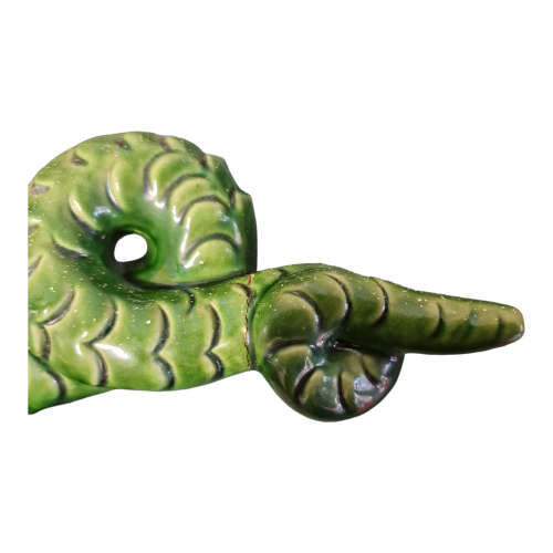 Majolica Dragon figurine  and ashtray  (The Lindwurm of Klagenfurt Dragon and Ashtray)