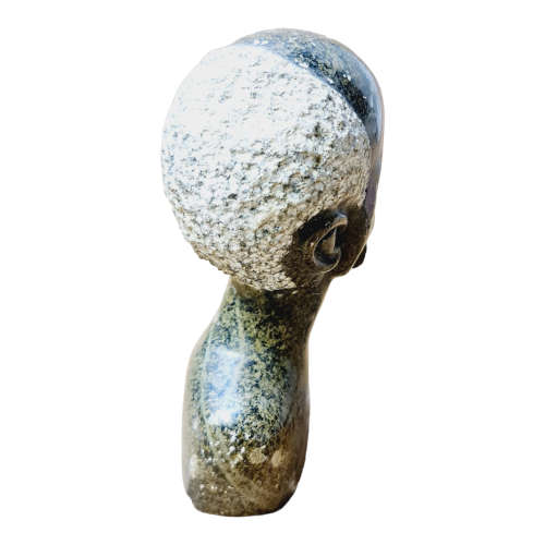 African man head - Soapstone art.