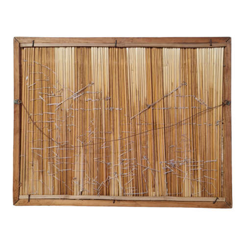 African Hand Made Picture -  Reed Straw Bark Leaves