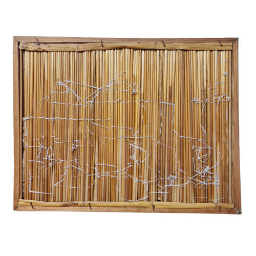 African Hand Made Picture -  Reed Straw Bark Leaves