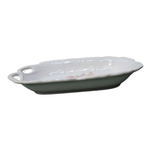 Vintage lusterware pink floral porcelain Kakuzyu Japan serving/vanity tray
