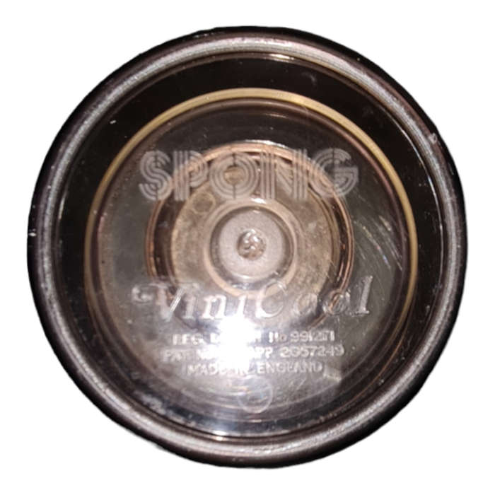 Vintage MCM Clear Smoke / Gold Trim Insulated Plastic Wine Cooler Bottle Bucket
