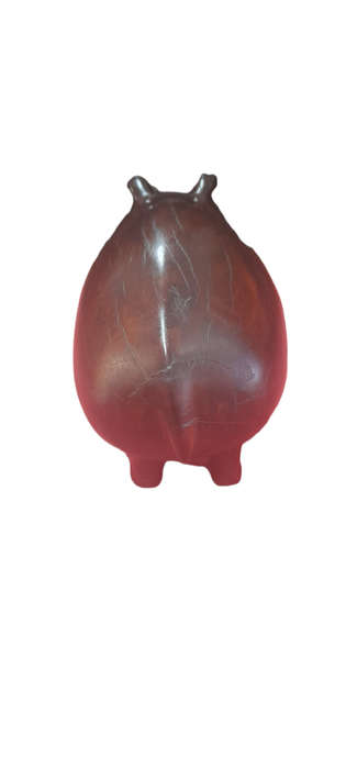 Handcrafted Wood Hippo