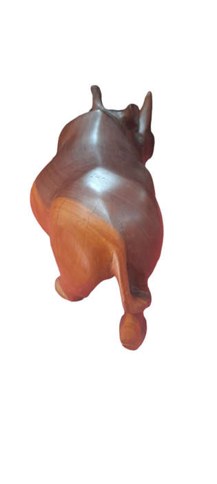 Handcrafted Wood Rhino