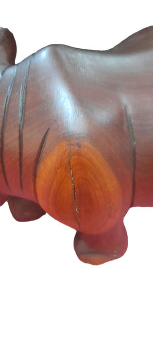 Handcrafted Wood Rhino