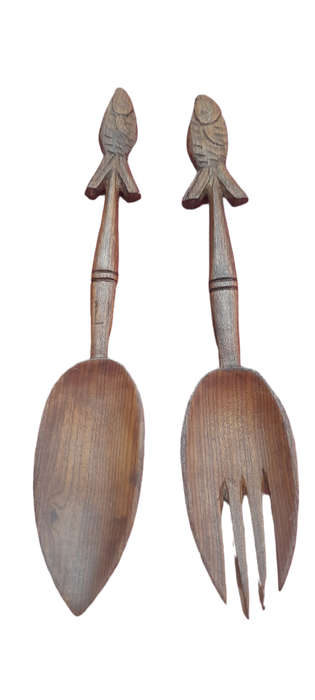 Handcrafted Wood Fork And Spoon