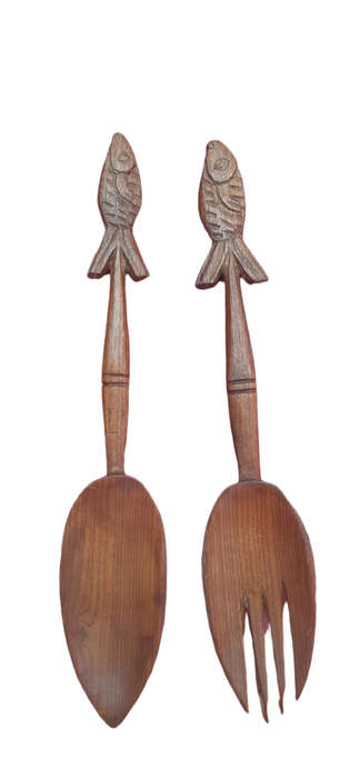 Handcrafted Wood Fork And Spoon