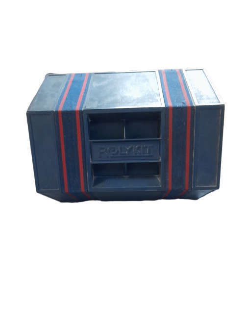 Vintage ROLYKIT Roll Up Storage Box - Blue   QC1941