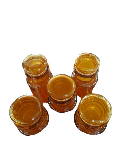 Amber Glass Storage Jar