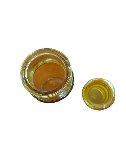 Amber Glass Storage Jar