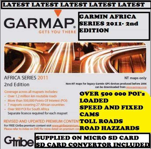 LATEST GARMIN STREETMAPS-2011 2nd EDITION Included over 500000 Poi's Cameras Portholes
